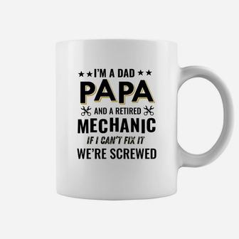 Mens Funny Retired Auto Mechanic Papa Mens Coffee Mug - Seseable