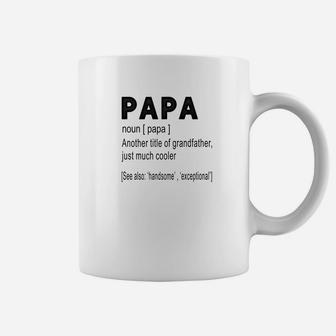 Mens Grandpa Gift Papa Definition For Grandfather Men Coffee Mug - Seseable