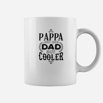 Mens Grandpa Gift Pappa Just Like Dads But Cooler Men Coffee Mug - Seseable