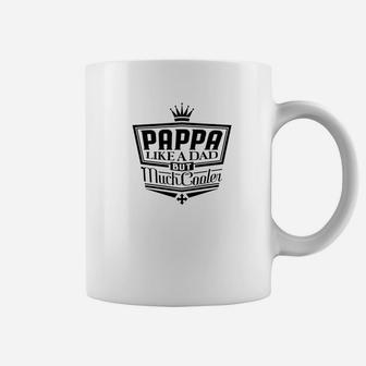 Mens Grandpa Gift Pappa Like A Dad But Cooler Men Coffee Mug - Seseable