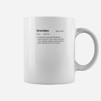 Mens Grandpa Noun Dictionary Word Fathers Day Grandad Premium Coffee Mug - Seseable