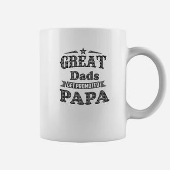 Mens Great Dad Get Promoted Papa Shirt Coffee Mug | Seseable UK