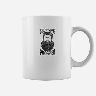 Mens Grow Long Beard And Prosper Vintage Beard Lovers Tee Coffee Mug - Seseable