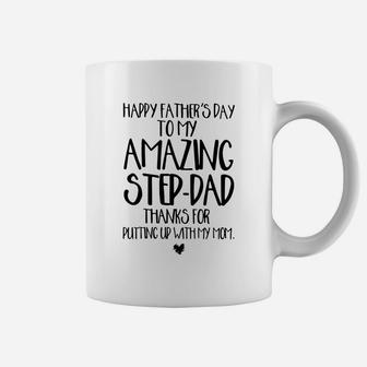 Mens Happy Father s Day To My Amazing Step-dad Coffee Mug - Seseable