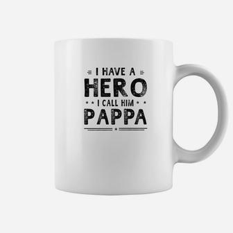 Mens I Have A Hero I Call Him Pappa Fathers Day Gifts Me Coffee Mug - Seseable