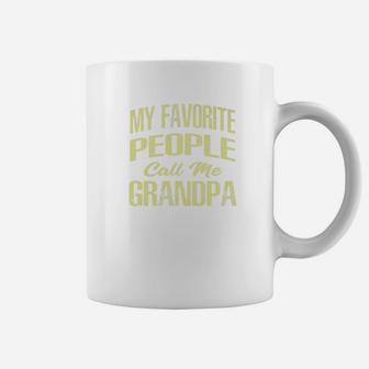 Mens Mens My Favorite People Call Me Grandpa Fathers Day Coffee Mug - Seseable