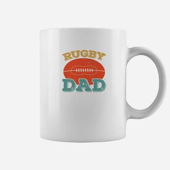 Mens Mens Rugby Dad Shirt Vintage Rugby Gifts For Men Coffee Mug - Seseable