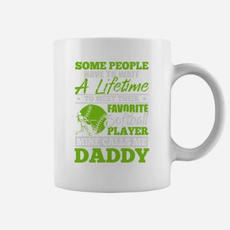 Mens My Favorite Softball Player Calls Me Daddy Fathers Day Gift Hobby Coffee Mug - Seseable