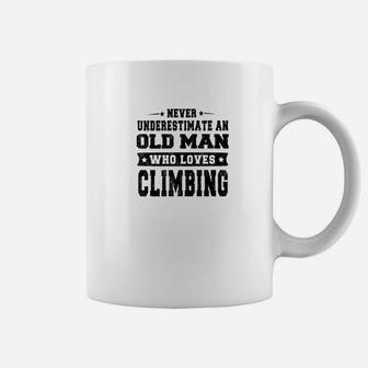 Mens Old Man Loves Climbing Vintage Men Gift Funny Saying Coffee Mug - Seseable