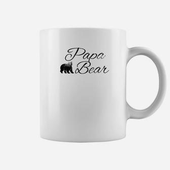 Mens Papa Bear Fathers Day Brown Bear Premium Coffee Mug - Seseable