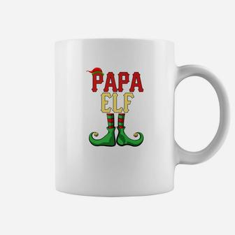 Mens Papa Elf Christmas Gift Santas Helper Coffee Mug - Seseable