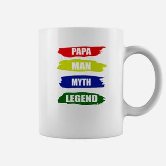 Mens Papa Man Myth Legend, best christmas gifts for dad Coffee Mug - Seseable