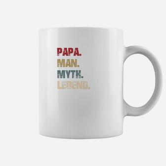 Mens Papa Man Myth Legend Funny Gift For Father Dad Daddy Premium Coffee Mug - Seseable