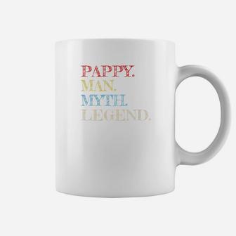 Mens Pappy Man Myth Legend Gift For Father Dad Papa Coffee Mug - Seseable