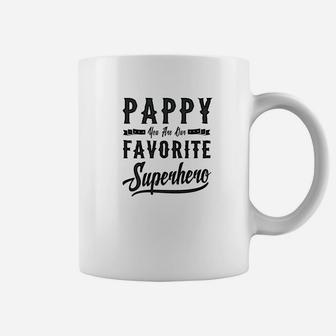 Mens Pappy Superhero Fathers Day Gifts Dad Grandpa Men Coffee Mug - Seseable