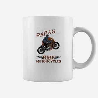 Mens Real Papas Ride Motorcycles Funny Gift For Grandpas Coffee Mug - Seseable