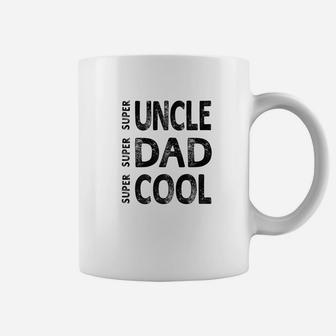 Mens Relative Gift Super Uncle Super Dad Super Cool Men Coffee Mug - Seseable