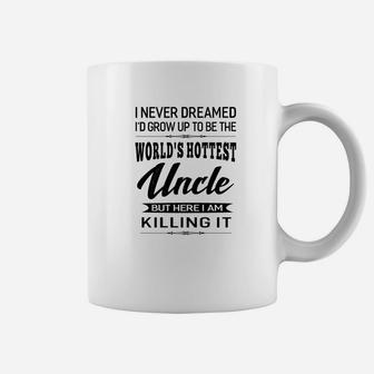 Mens Relative Gift Worlds Hottest Uncle Daddy Men Coffee Mug - Seseable