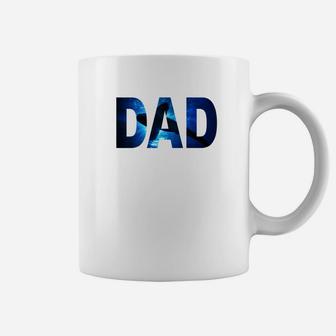 Mens Shark Shirt For Fathers Day Diver Dad Ocean Scuba Diving Premium Coffee Mug - Seseable