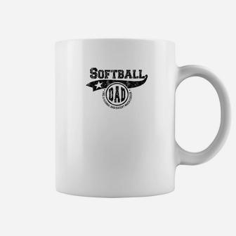Mens Softball Dad Fathers Day Gift Father Sport Men Coffee Mug - Seseable