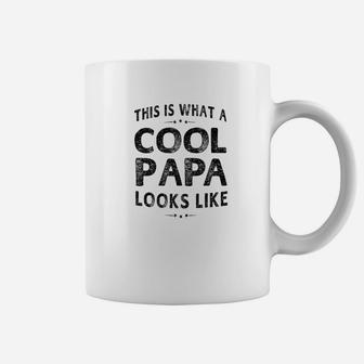 Mens This Is What A Cool Papa Looks Like Grandpa Gift Coffee Mug - Seseable