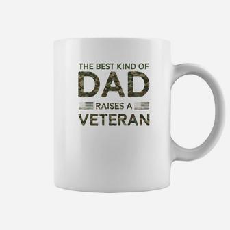 Mens Veteran Dad Soldier Military Camouflage Fathers Day Gifts Premium Coffee Mug - Seseable