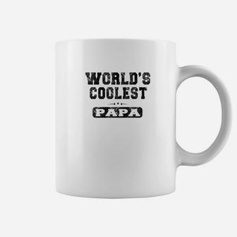 Mens Worlds Coolest Papa Grandpa Gift Men Coffee Mug - Seseable