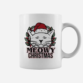 Meowy Christmas Cat Coffee Mug - Seseable