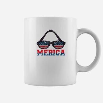 Merica Sunglasses Patriotic 4th Of July Veterans Flag Day Premium Coffee Mug - Seseable