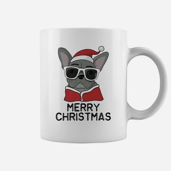 Merry Christmas Santa Dog French Bulldog Lovers Coffee Mug - Seseable