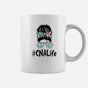 Messy Bun Cna Life Nurse Gift 2021 Ideas Coffee Mug - Seseable