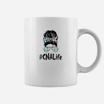 Messy Bun Cna Life Nurse Gift 2021 Ideas Funny Coffee Mug - Seseable