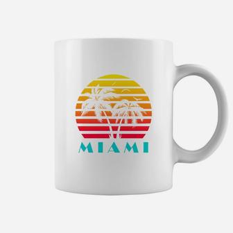 Miami Tropical Sunset Coffee Mug - Seseable