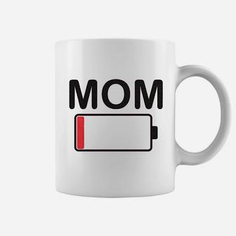 Mom Battery Low Funny Sarcastic Tired Parenting Mother Coffee Mug - Seseable