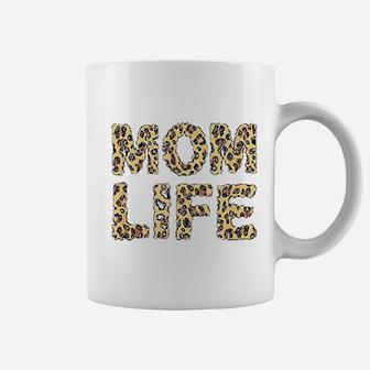 Mom Life Leopard Print Mom Pride Quote Coffee Mug - Seseable