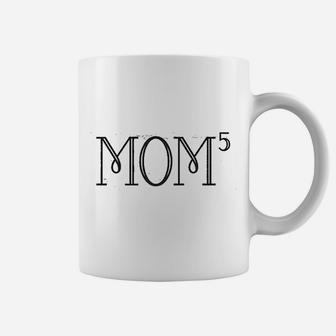 Mom To The Power Of Five Kids Coffee Mug - Seseable