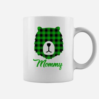 Mommy Bear Buffalo Green Plaid St Patricks Day Coffee Mug - Seseable