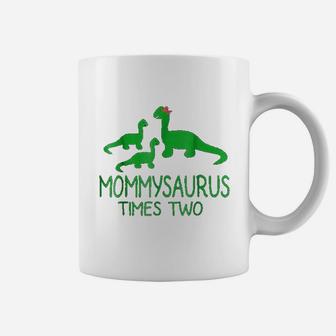 Mommysaurus Fun Mother Mom Baby Dinosaur Twins Coffee Mug - Seseable