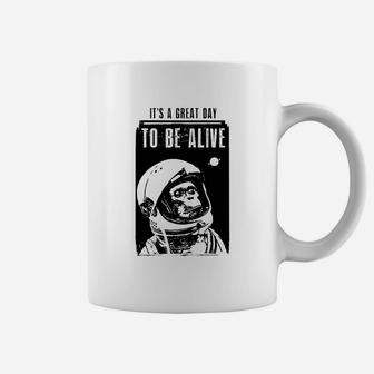 Monkey Astronaut Quote Funny Tshirt Coffee Mug - Seseable
