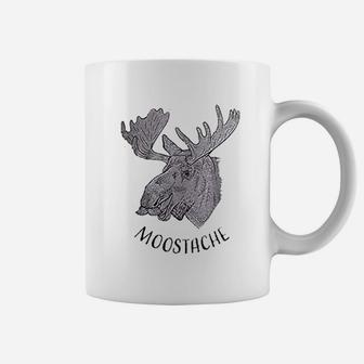Moostache Dad Joke Funny Animal Moose Humor Coffee Mug - Seseable