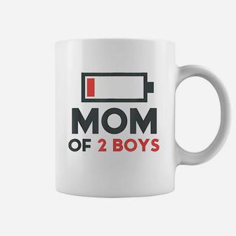 Mothers Day Gift Mom Mom Of 2 Boys Coffee Mug - Seseable
