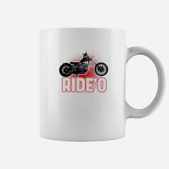 Motorcycle Shirt Biker Rideo Clock Ride Bike Dad Papa Coffee Mug - Seseable