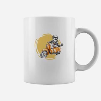Motorrad Vintage Tassen für Herren, Retro Motorradfahrer Tee - Seseable