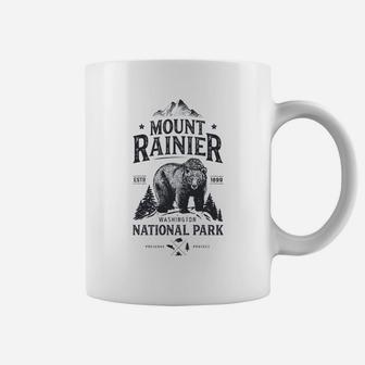 Mount Rainier National Park Washington Bear Vintage Coffee Mug - Seseable