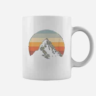 Mountain Sunset Circle Rainbow Outdoors Nature Hiking Fan Coffee Mug - Seseable