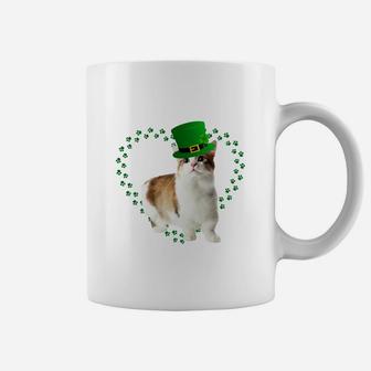 Munchkin Heart Paw Leprechaun Hat Irish St Patricks Day Gift For Cat Lovers Coffee Mug - Seseable