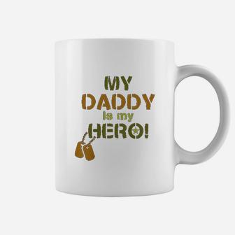 My Daddy Is My Hero Military Soldier Dog Tags Coffee Mug - Seseable