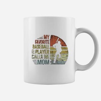 My Favorite Baseball Player Calls Me Mom Mama Gifts Coffee Mug - Seseable