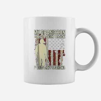 My Grandson Has Your Back Proud Army Grandma Coffee Mug - Seseable