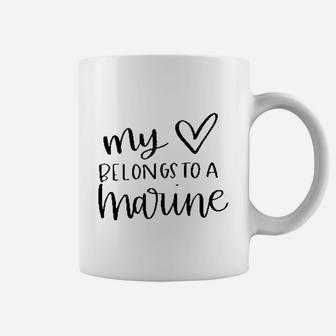 My Heart Belongs To A Marine Coffee Mug | Seseable FR